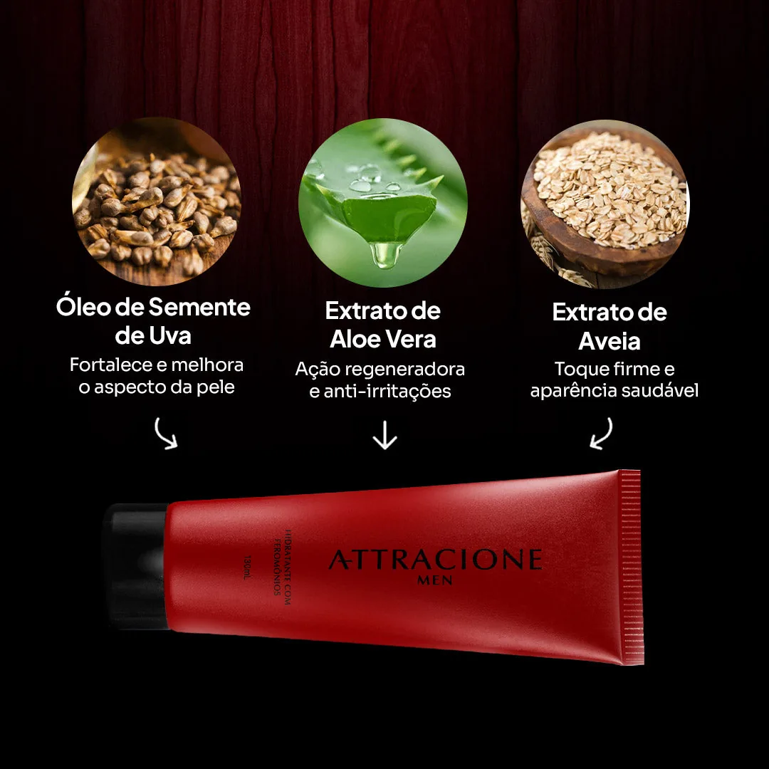 Hidratante Perfumado Attracione Men com Feromônios