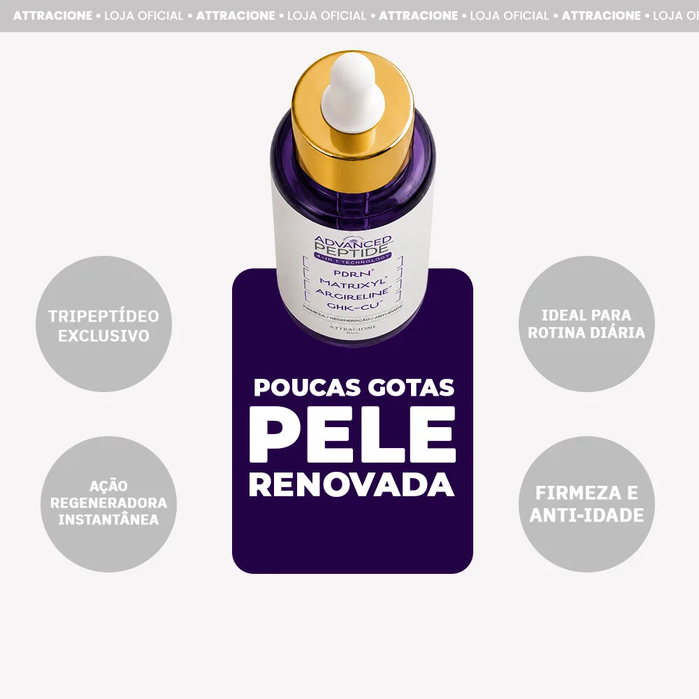 Advanced Peptide - Sérum Facial Anti-Idade com PDRN, Matrixyl, Argireline e GHK-Cu